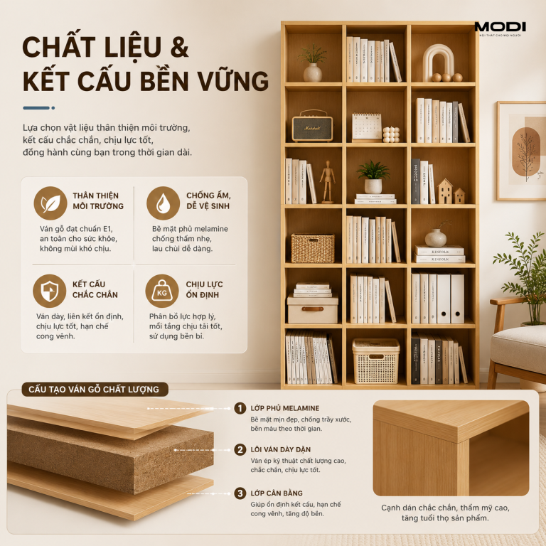Kệ sách đứng Scandinavian
