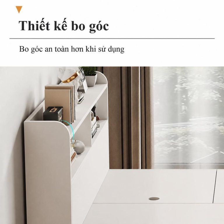 Giường ngủ bằng gỗ hiện đại kiểu dáng sang trọng Serena
