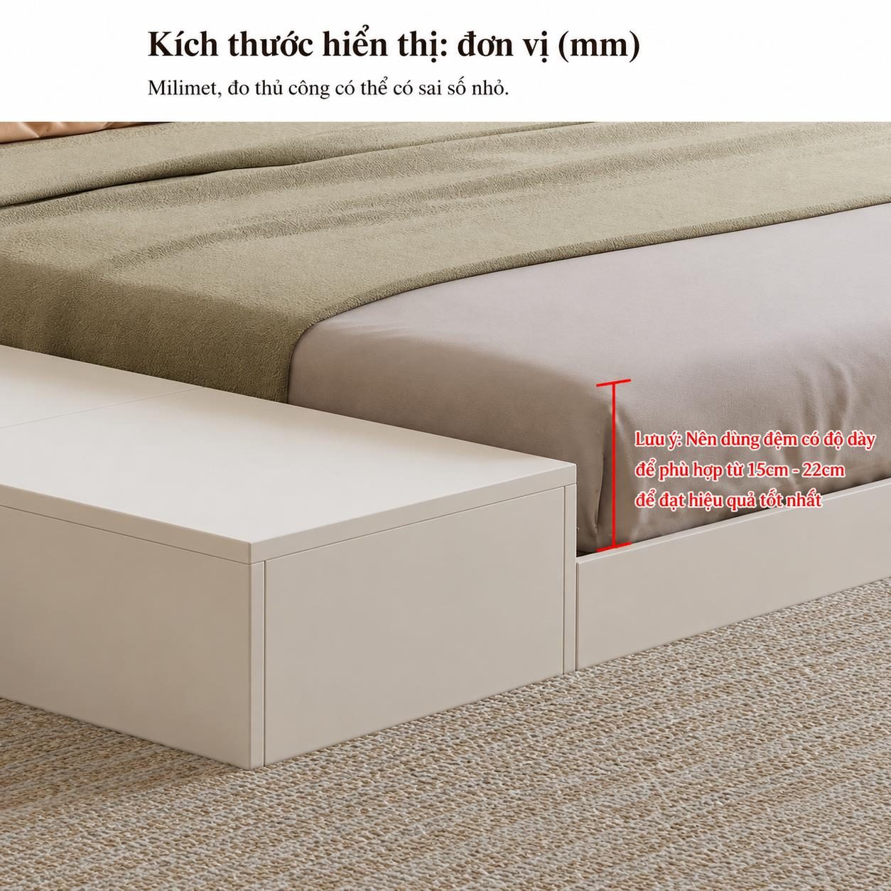 Giường ngủ đẹp phong cách Nhật Bản Steele