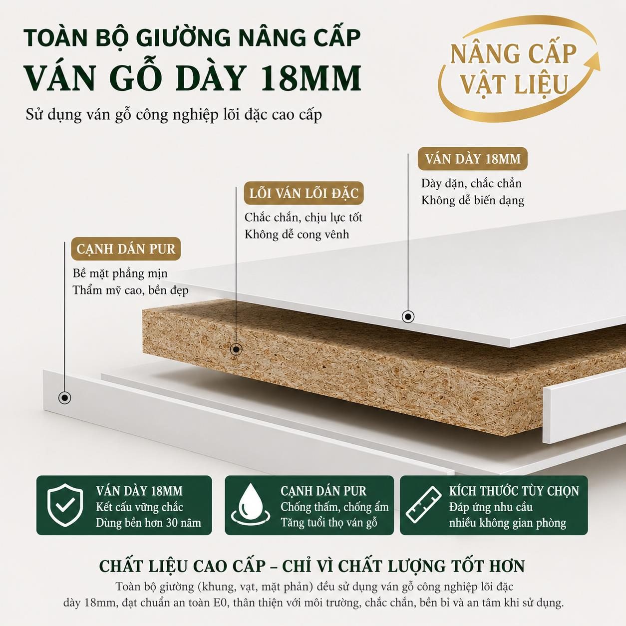 Giường ngủ đẹp phong cách Nhật Bản Steele