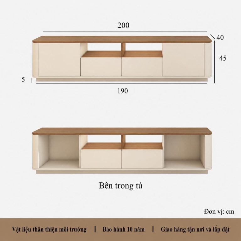 Kệ tivi thiết kế tối giản đa năng Teslo