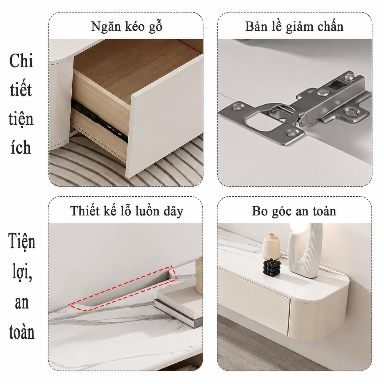 Kệ Tivi Treo Tường Bo Cong Phù hợp căn hộ chung cư TANKIA