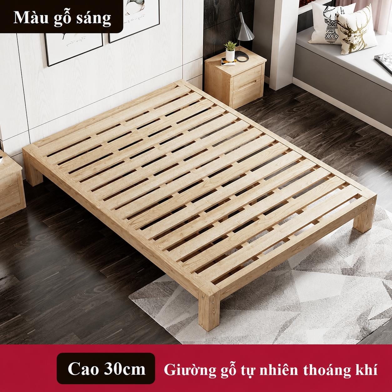 Giường ngủ gỗ công nghiệp thiết kế đẹp Scarlett