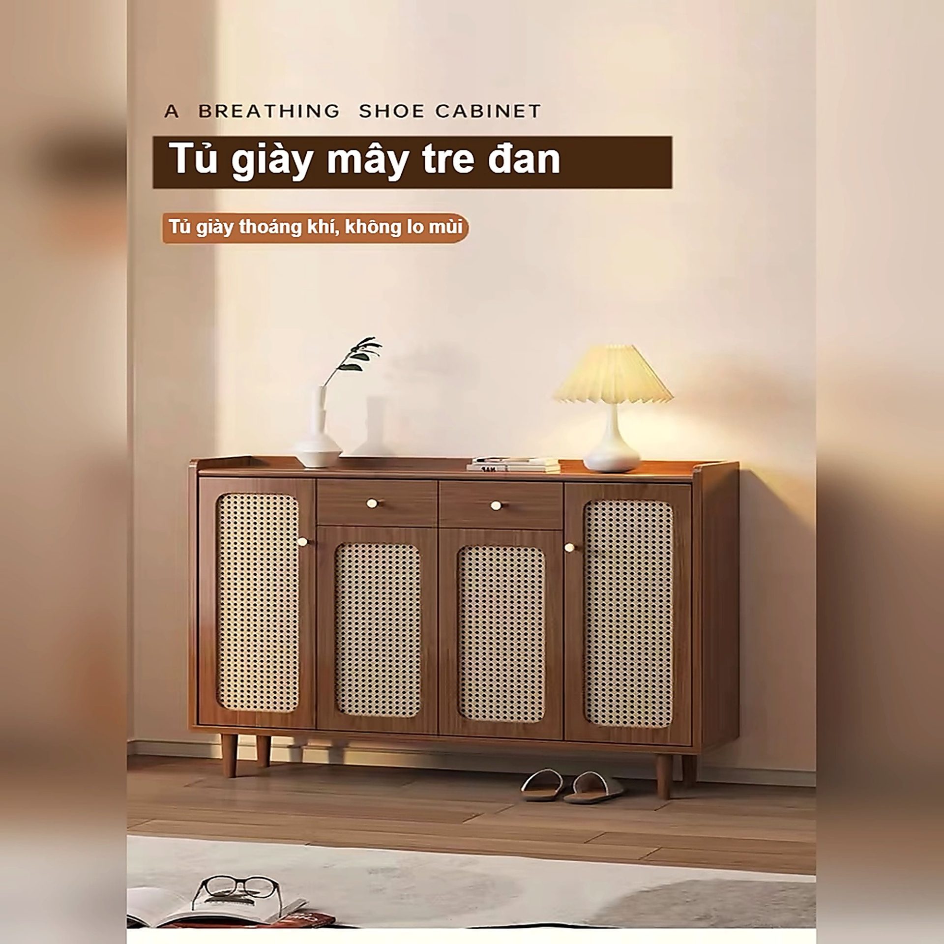 Kệ Sách Đứng Hiện Đại ST Renas Louse – Nâu