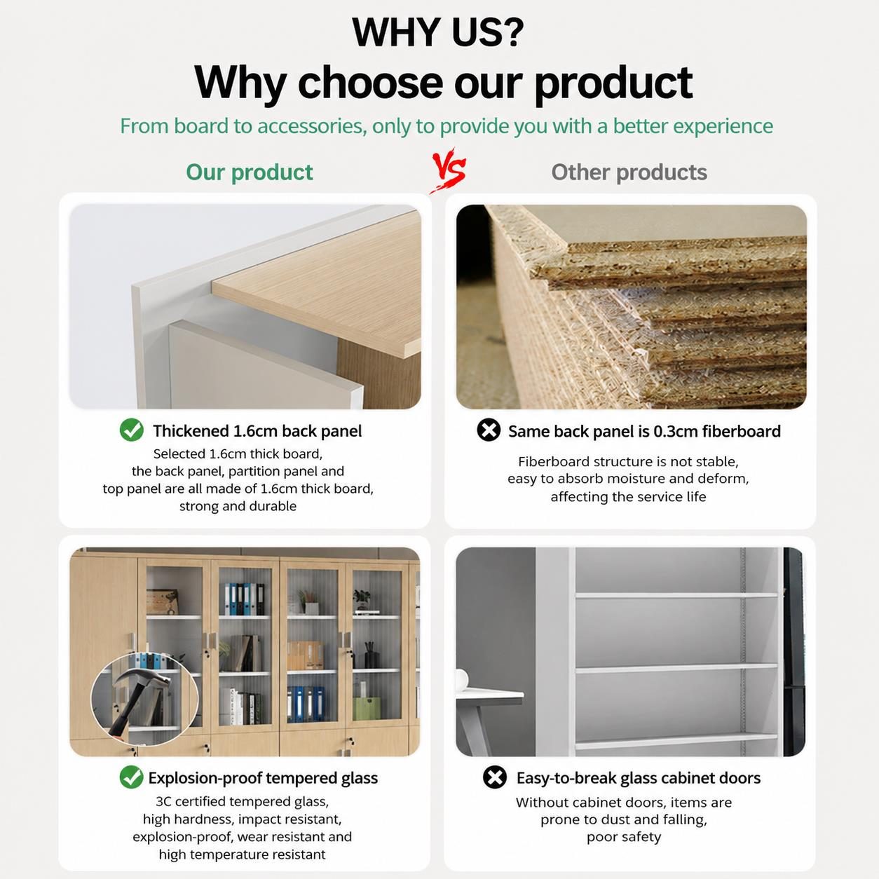 Tủ để tài liệu gỗ MDF kết cấu chắc chắn Giancarlo