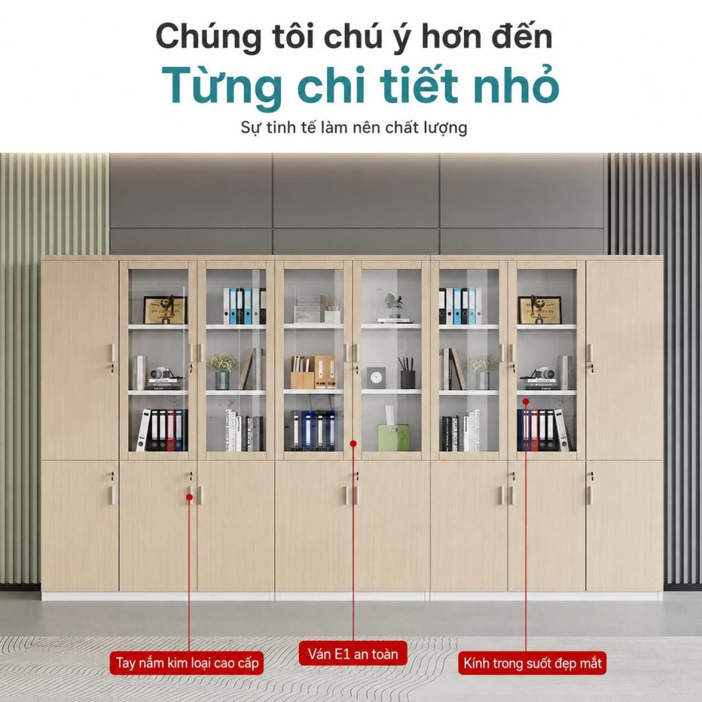 Tủ để tài liệu gỗ MDF kết cấu chắc chắn Giancarlo